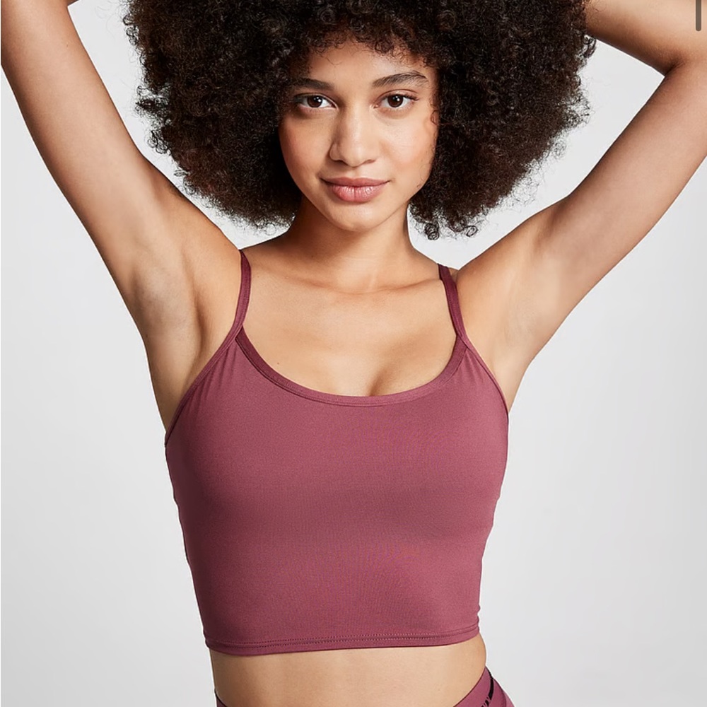 PINK Black Ultimate Lightly Lined Strappy-Back Sports Bra